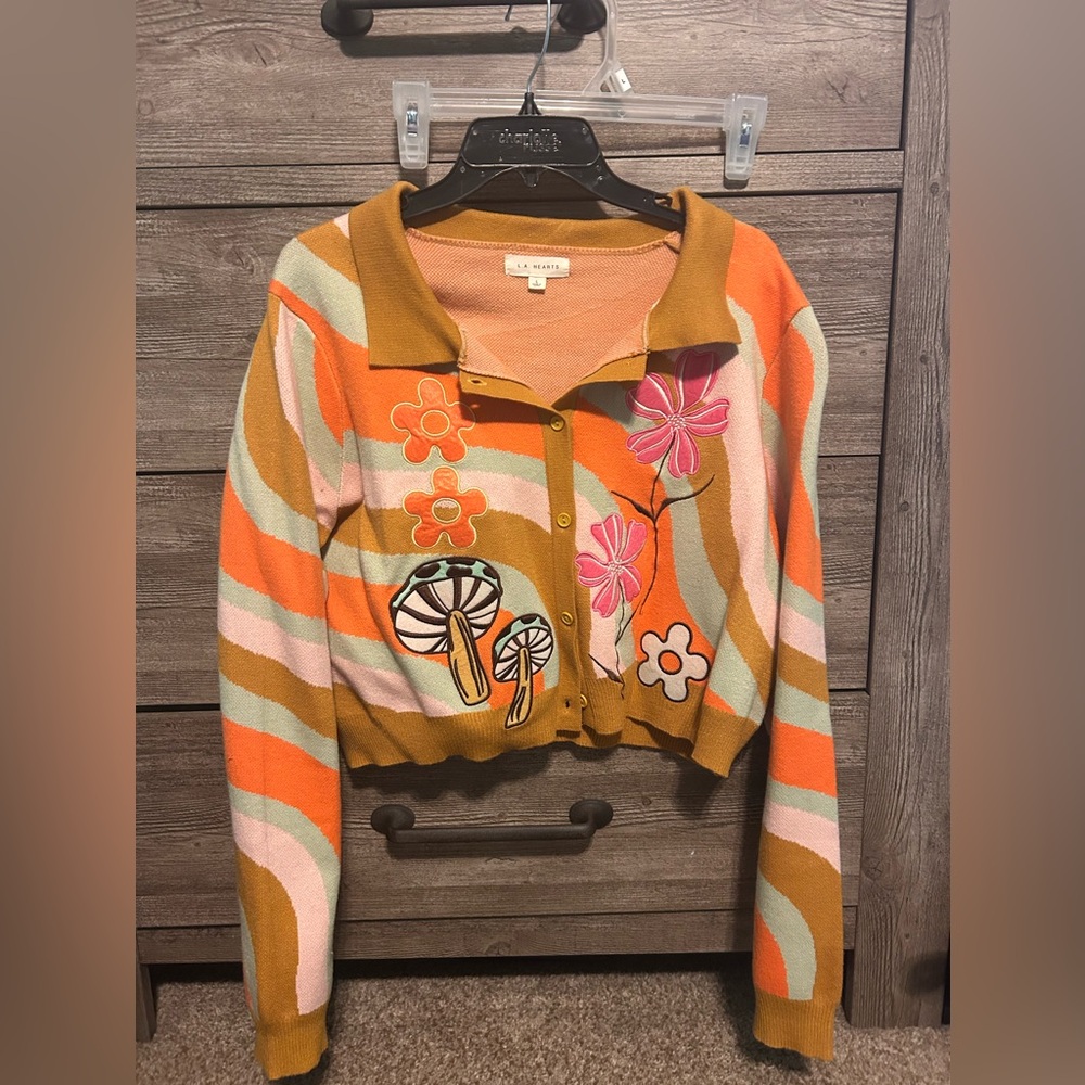 LA Hearts mushroom cardigan